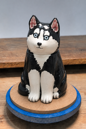 Custom Full-Body 3D Ceramic sculpture Memorial Pet Urn LTTCGHHQL-003
