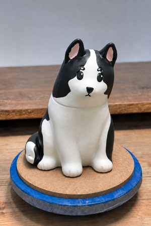 Custom Full-Body 3D Ceramic sculpture Memorial Pet Urn LTTCGHHQL-007