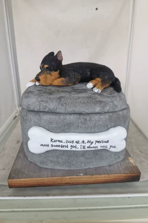 Custom Hand-Sculpted Polymer Clay Pet Memorial Ashes Keepsake Urn RTTCGHH-007