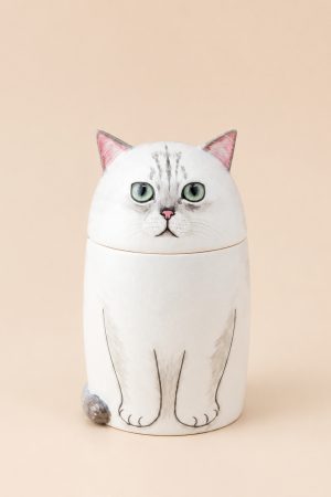 Custom Handcrafted 3D Sculpted Hand-Painted Ceramic Pet Figurine Urn SHTCBLTGHH-017