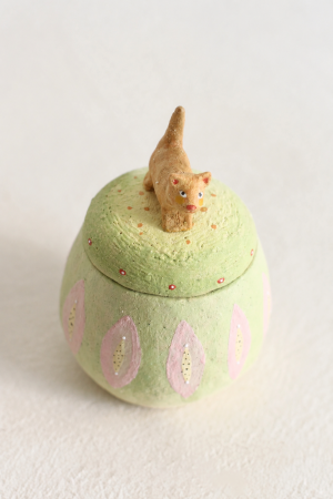 Custom Handcrafted Clay Sculpture Ceramic Keepsake Urn for Pet TYDSGHGDT-007