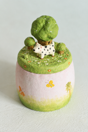 Custom Handcrafted Fairy Forest Ceramic Memorial Pet Keepsake Urn TYSGHH-CJ-007
