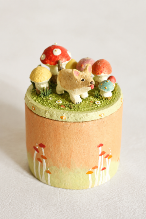 Custom Handcrafted Fairy Forest Ceramic Memorial Pet Keepsake Urn TYSGHH-CJ-011