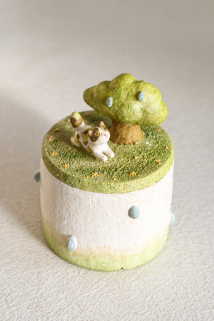 Custom Handcrafted Fairy Forest Ceramic Memorial Pet Keepsake Urn TYSGHH-CJ-013